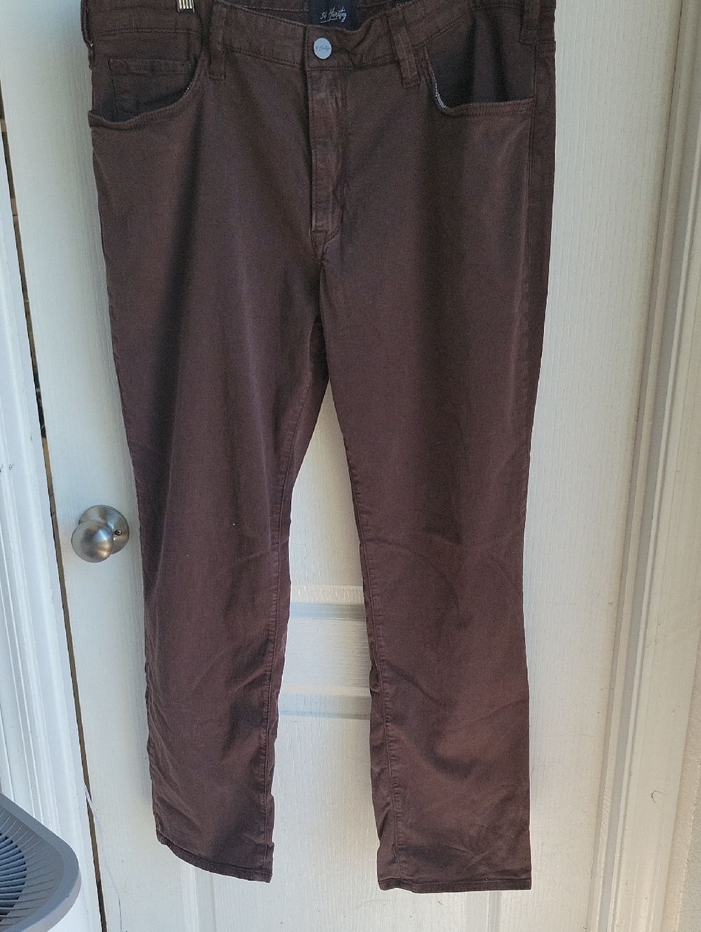 34 HERITAGE Charisma Chocalate Brown Classic Comfort-Rise Pants 40 X 30